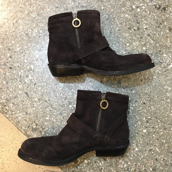 Italian brown suede ankle boots/ Florentini + Baker - Picture 2 of 8